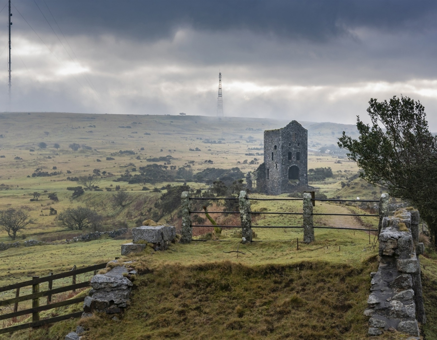 Wheal Jenkin and remains of Rillaton Bridge